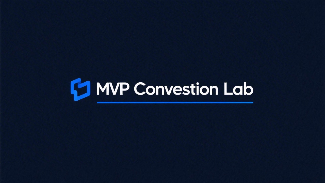 Minimalist logo for MVP SMM Czech Growth Lab with simple geometric letter mark and clean sans-serif wordmark, designed for modern business identity